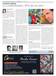 Journal ECHOS_Sept 2012 - Le Carsonisme fête ses 20 ans