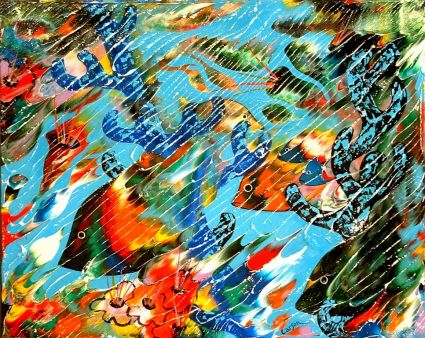 SOLD/ VENDU - Regard sous la vie marine 