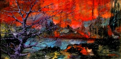 SOLD / VENDU - Soleil de feu 