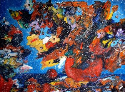 SOLD / VENDU - Bouquet de fleurs 