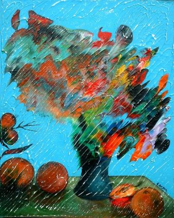 SOLD / VENDU - Fleurs en fusion 