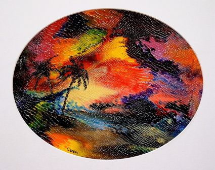 SOLD / VENDU - Atardecer tropical 