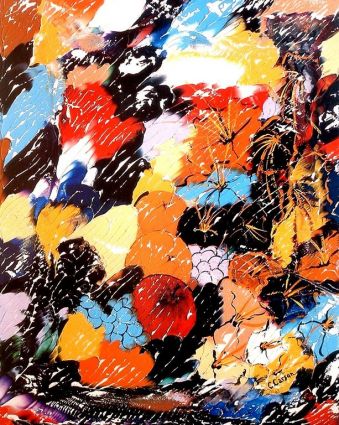 SOLD / VENDU - Bouquet de fruits