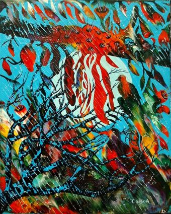 SOLD / VENDU - Claire de lune tropical
