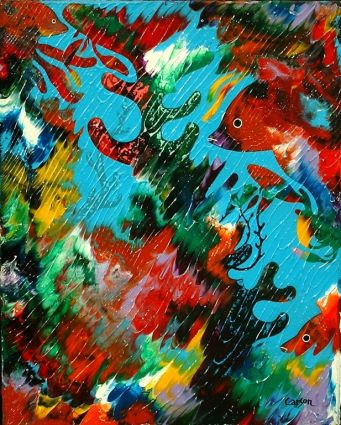 SOLD / VENDU - Éclosion marine 