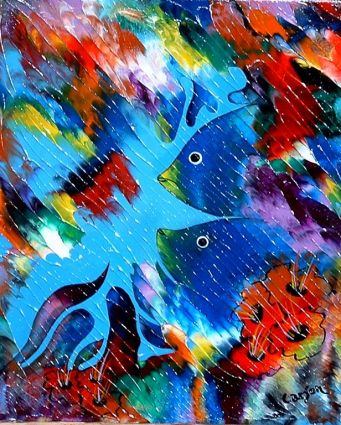 SOLD / VENDU - Les inséparables 